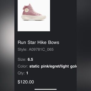 Converse Run Star Hike Bows